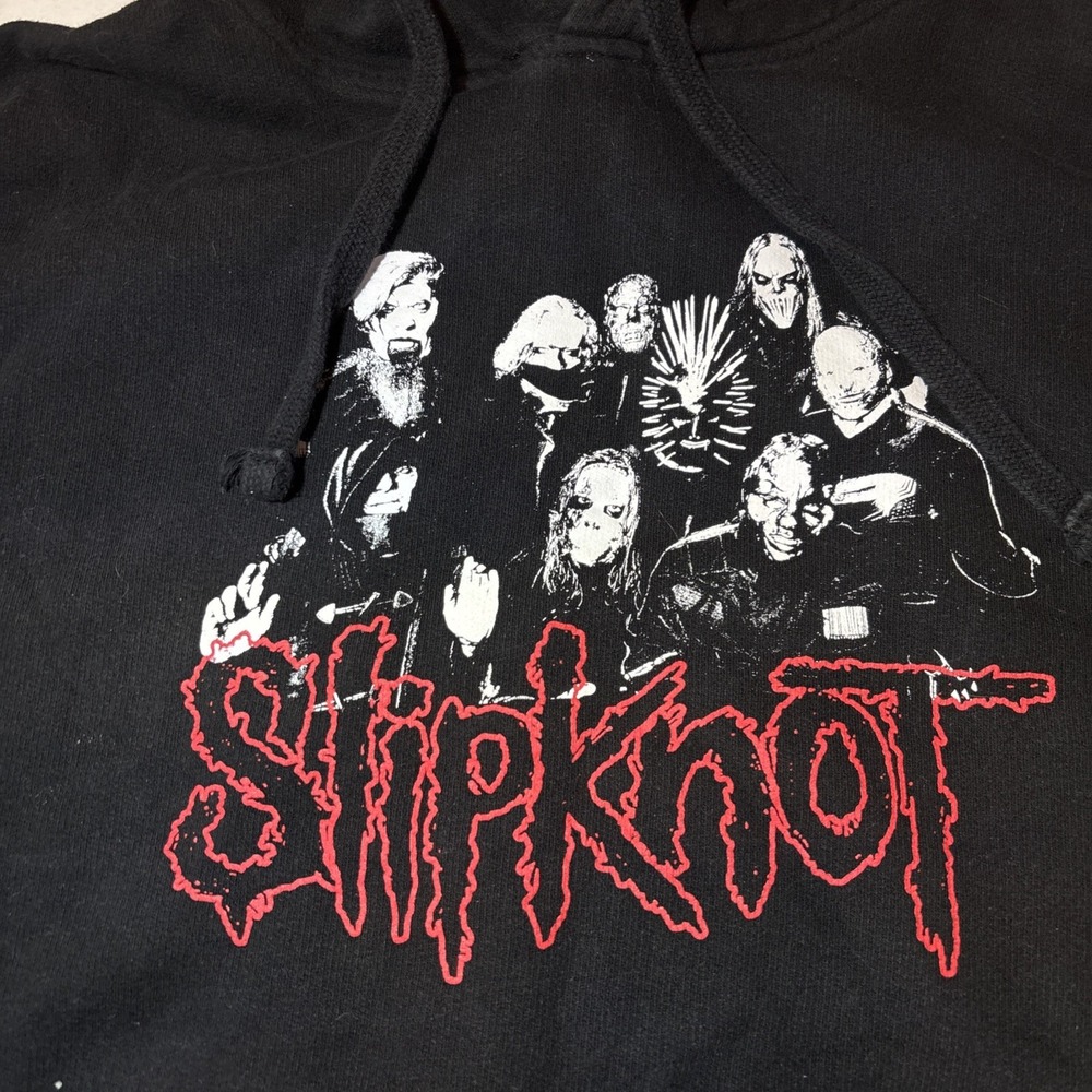Slipknot Band Hoodie Black Size Large Graphic Print Long Sleeve Pullover - Picture 2 of 6